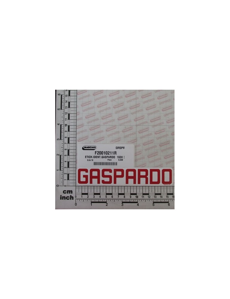 LABEL       GASPARDO  160X 30