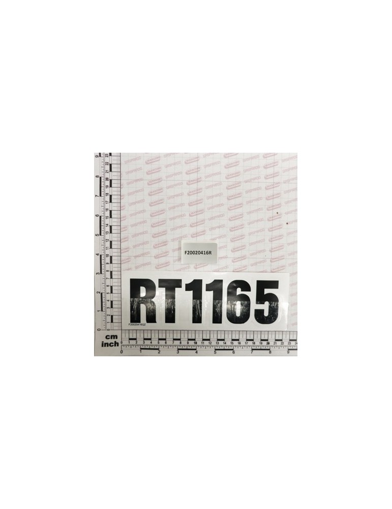 STICKER MOD. RT1165 (W 165)
