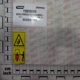 LABEL OF CRUSHING DANGER