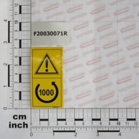 ANTICLOCKWISE RPM 1000 LABEL