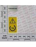 LABEL ANTI-CLOCKWISE 750RPM
