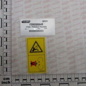 LABEL DANGER PULLEY