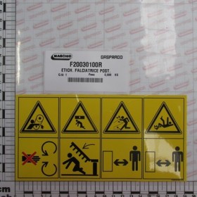 LABEL SICKLE BARS REAR