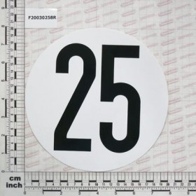 SPEED LIMIT 25 LABEL
