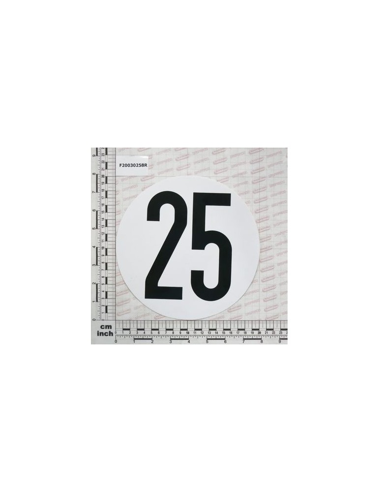 SPEED LIMIT 25 LABEL