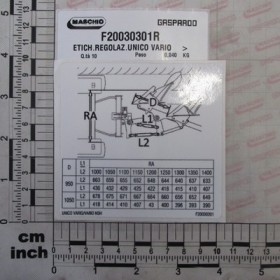 ADJUSTMENT LABEL UNICO VARIO