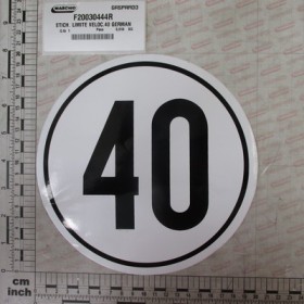 GERMANY SPEED LIMIT 40 LABEL
