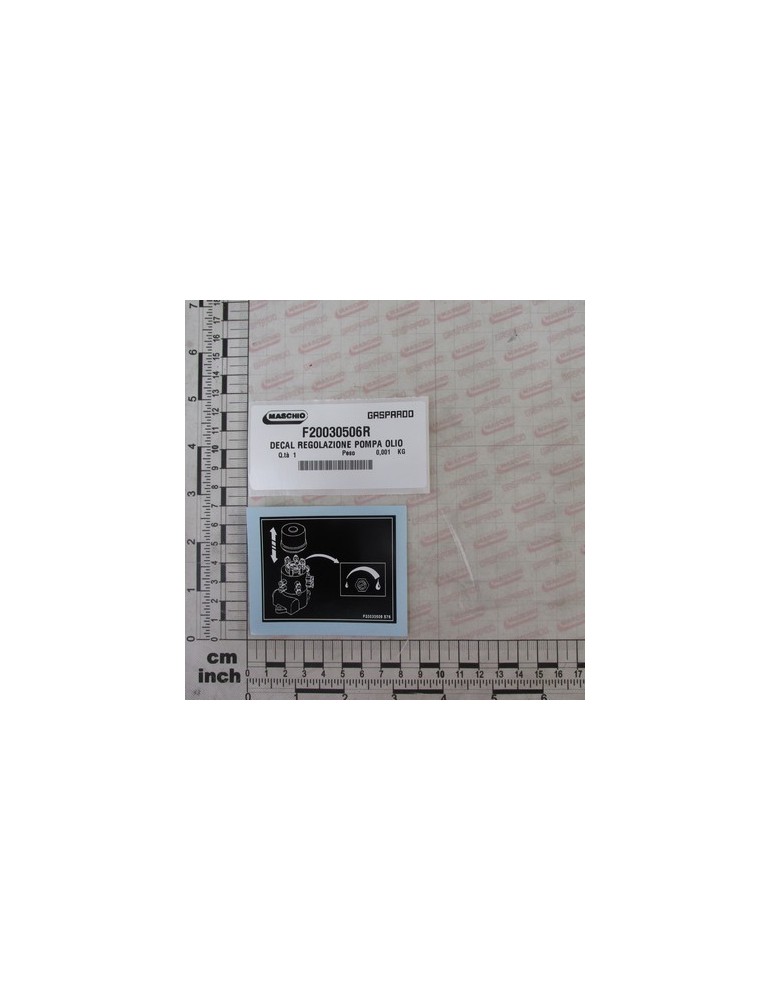 DECAL OIL PUMP REGOLATION