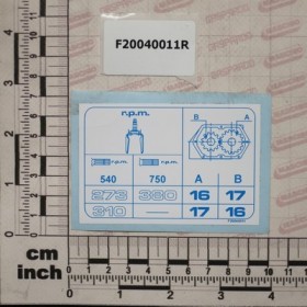 DL VIGNETO GEARBOX LABEL