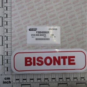 LABEL MOD.BISONTE        UNIF.