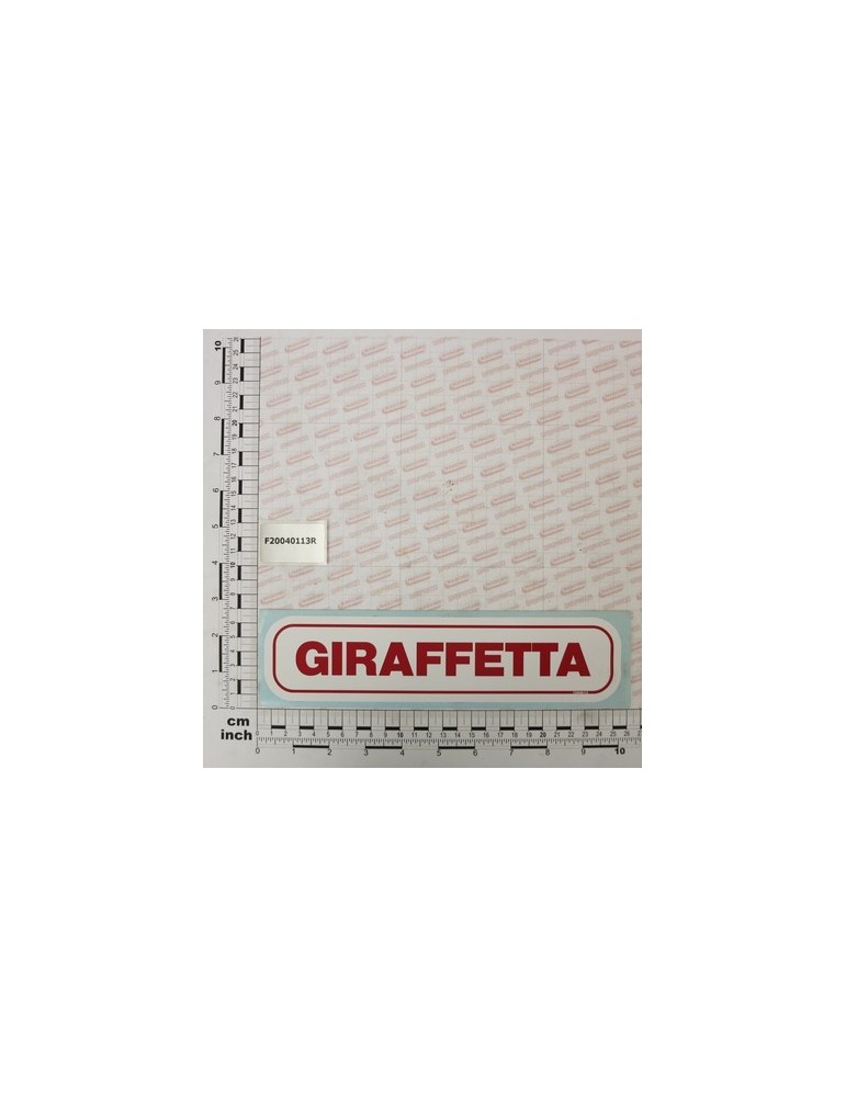 MOD. GIRAFETTA LABEL