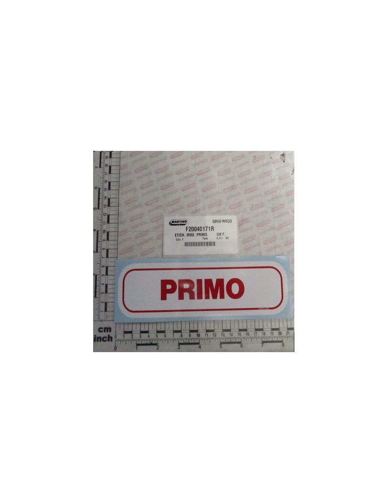LABEL MOD. PRIMO