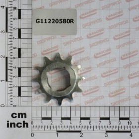 PINION SQUARE HOLE 20X20 Z12ZN