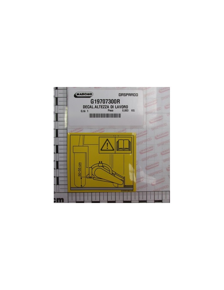 DECAL.WORKING HEIGHT