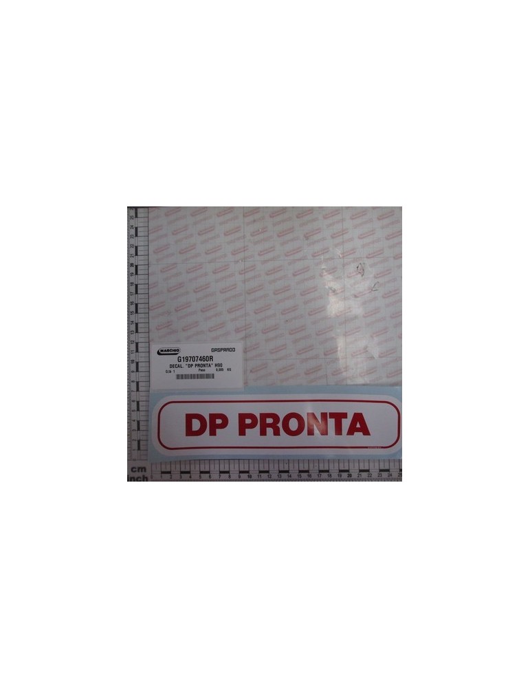 DECAL. \"DP PRONTA\" H90.