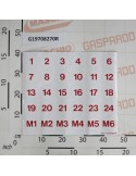 DECAL.ROWS 1-24 MAXIMETRO