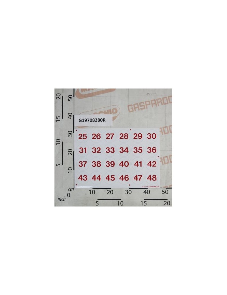 DECAL.ROWS 25-48 MAXIMETRO