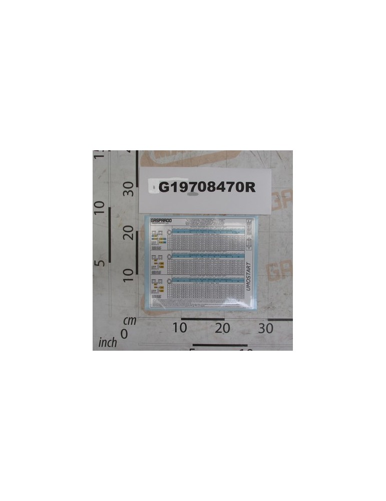 DISTRIBUTOR CHART 8P 30L