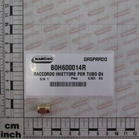 Maschio Gaspardo RACCORDO INIETTORE PER TUBO ï¿½4 B0H600014R