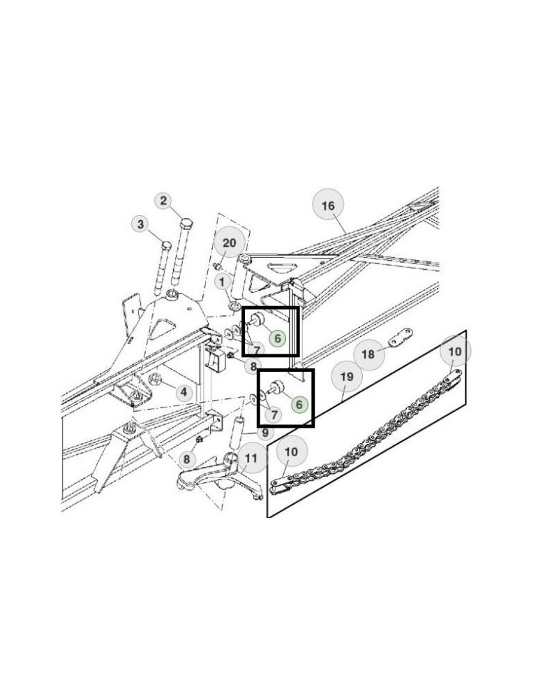John Deere Tampon Cauciuc N310665