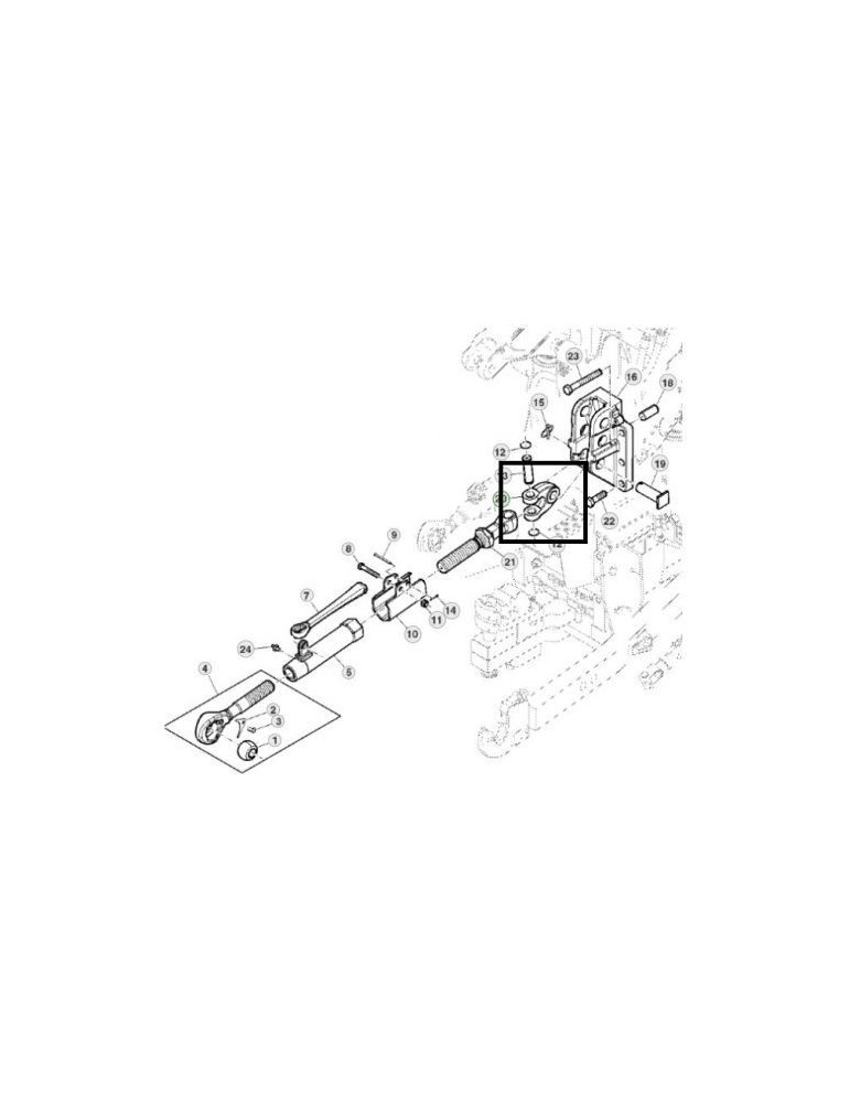 John Deere Pivot Tirant Central R189536