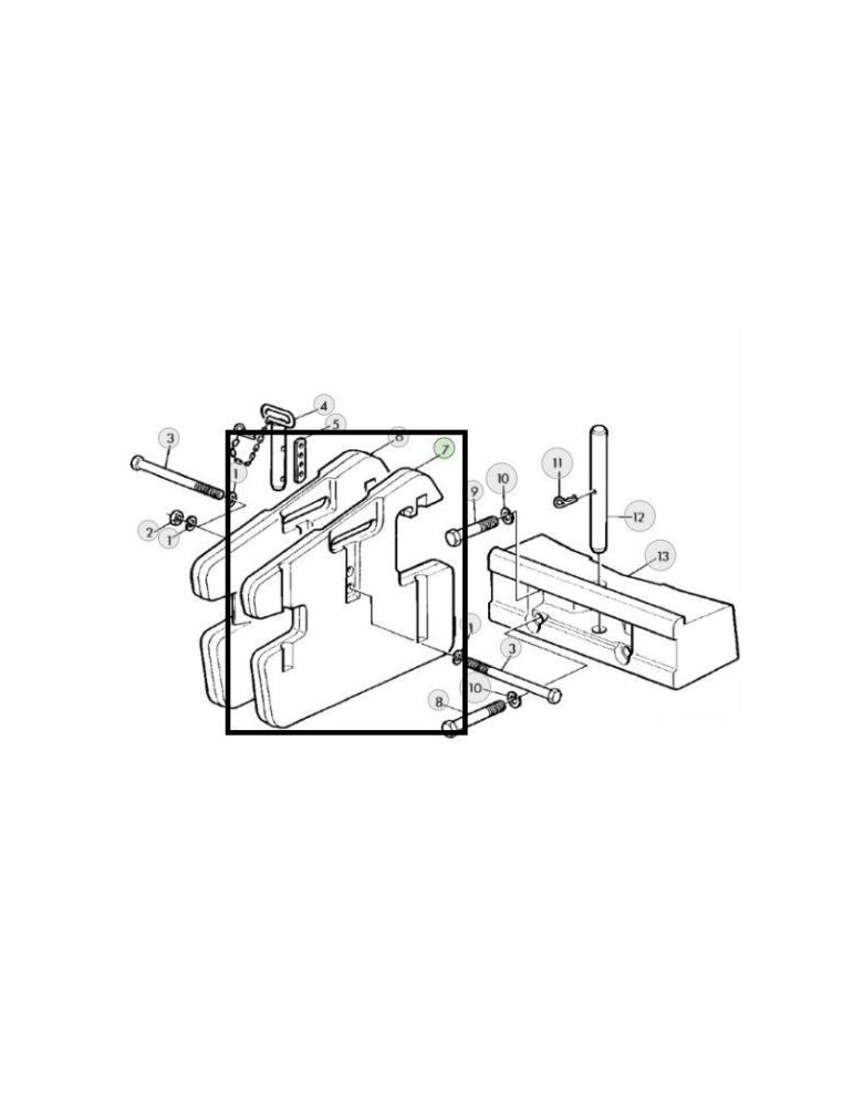 John Deere Greutate Dreapta L38450