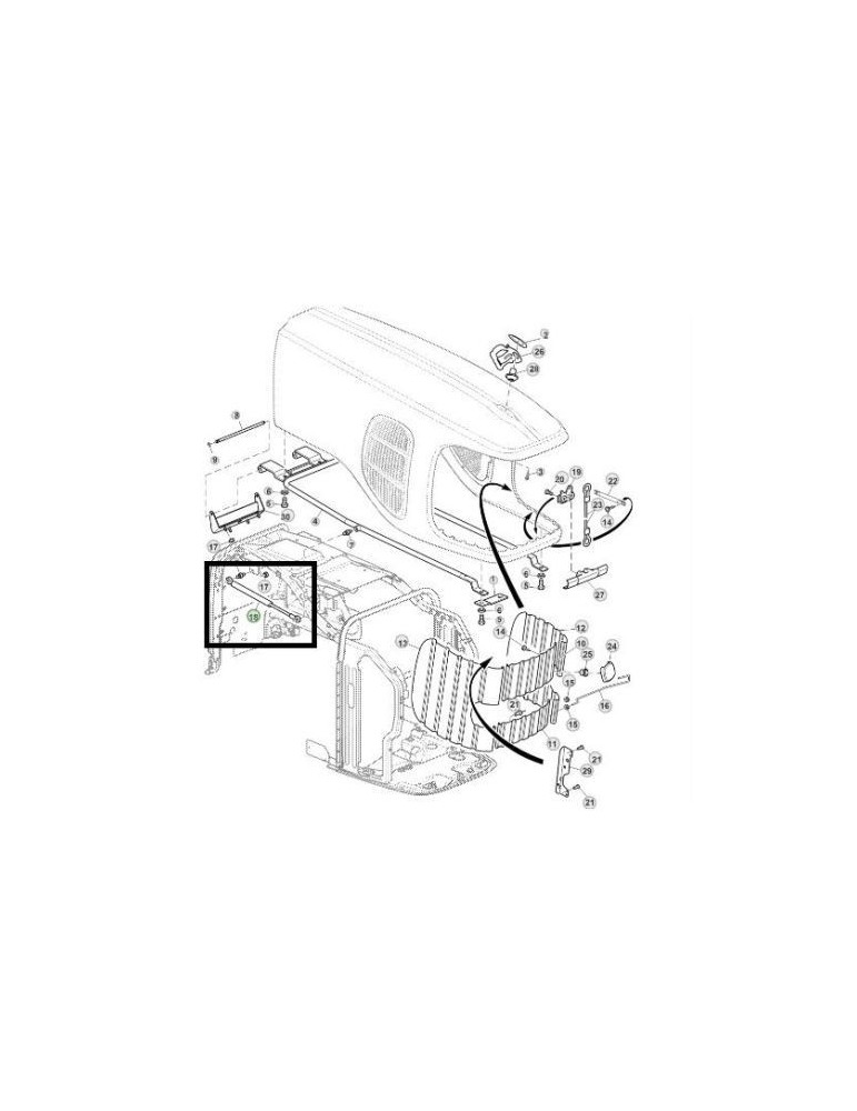 John Deere Telescop Capota AL174087