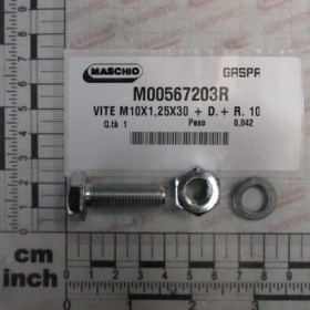 BOLT 10X1,25X30 + NUT + GROWER