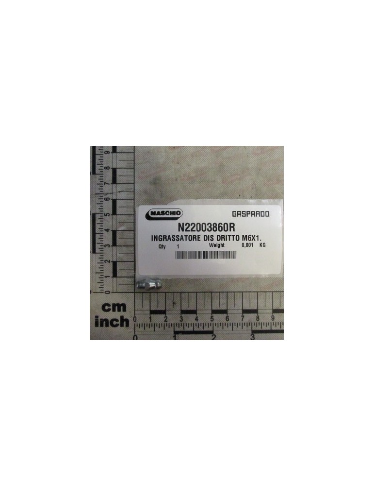 INGRASSATORE DIS DRITTO M6X1.