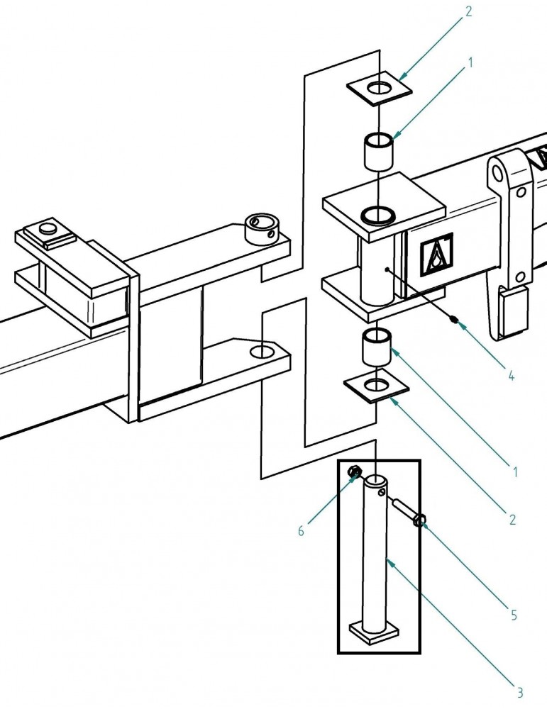 Guttler Bolt pentru Sustinere PW 540-640 Master W97004019
