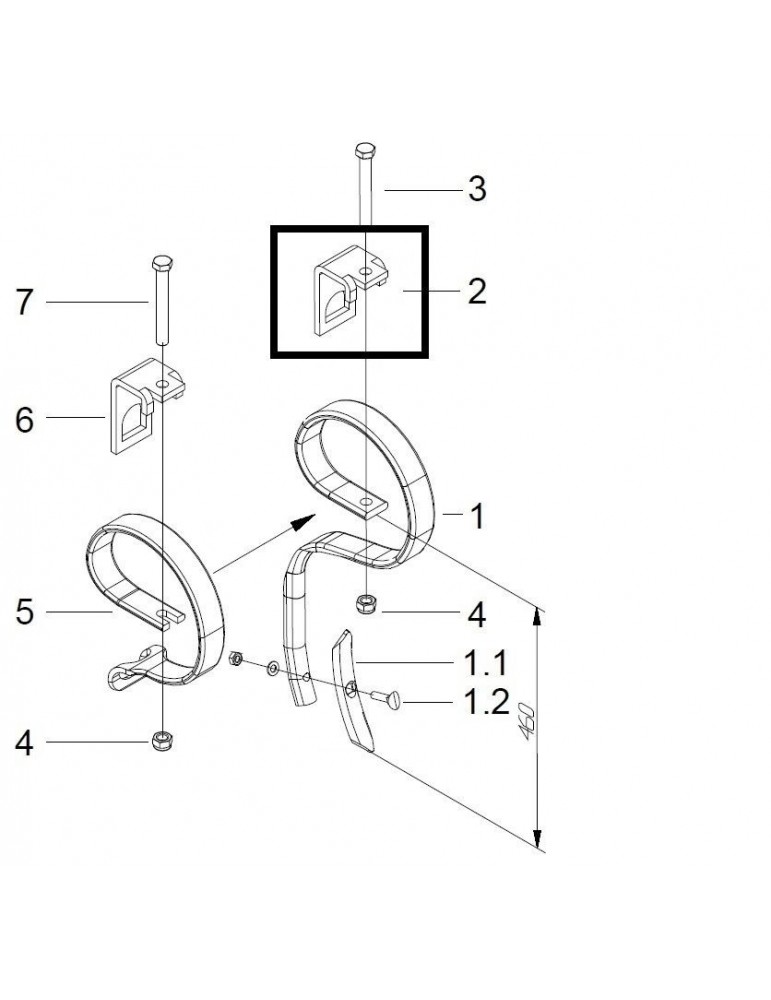 Guttler Bratara de prindere 80x50 L90300303