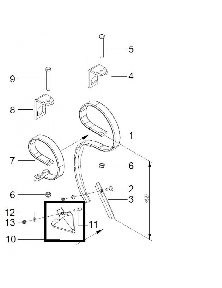 Guttler Sapa Tip Picior de Gasca 175x4 mm L97004462