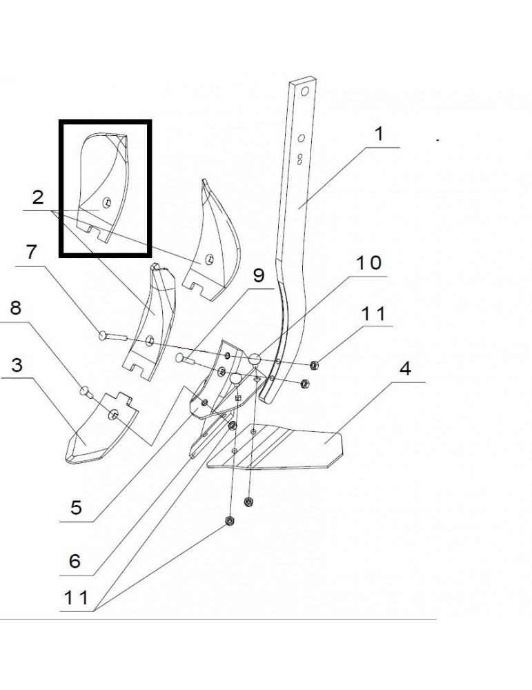 Guttler Placa Deviere Cultivator - Extrema Dreapta L97002062