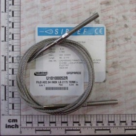 WIRE ACC.$4 INOX LG.2175 TERM-
