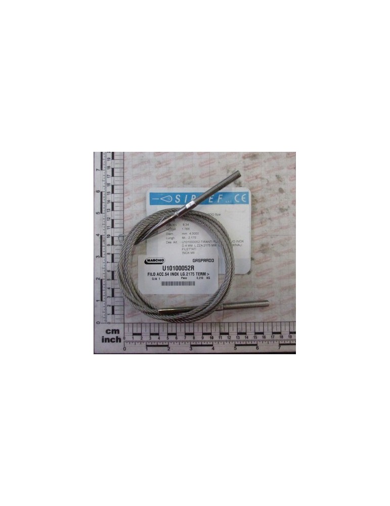 WIRE ACC.$4 INOX LG.2175 TERM-